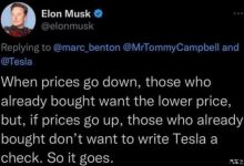 马斯克回应全球降价：涨价时也没补差价-透彻科技