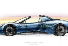 将4月4日首发 GMA T.33敞篷版设计草图-透彻科技