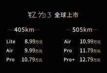 售8.99万起/海豚竞品？ 江淮钇为3上市-透彻科技