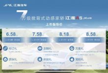 售6.58万元起 江淮A5 PLUS正式上市-透彻科技