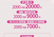 比亚迪针对海洋网旗下车型推限时优惠-透彻科技