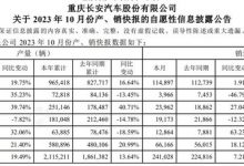 销量241028台 长安汽车10月产销快报-透彻科技