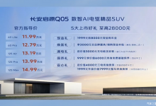 11.99万起 长安启源Q05/A07新车型上市-透彻科技
