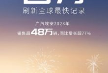 同比增77% 广汽埃安2023年销量超48万辆-透彻科技