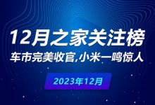 12月榜单:车市完美收官 小米一鸣惊人-透彻科技