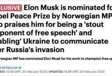 无所不能!马斯克获诺贝尔和平奖提名-透彻科技