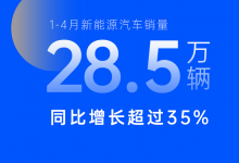 上汽集团1-4月新能源汽车销量28.5万辆-透彻科技