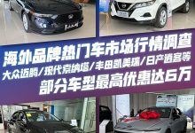凯美瑞等 海外品牌热门车市场行情调查-透彻科技